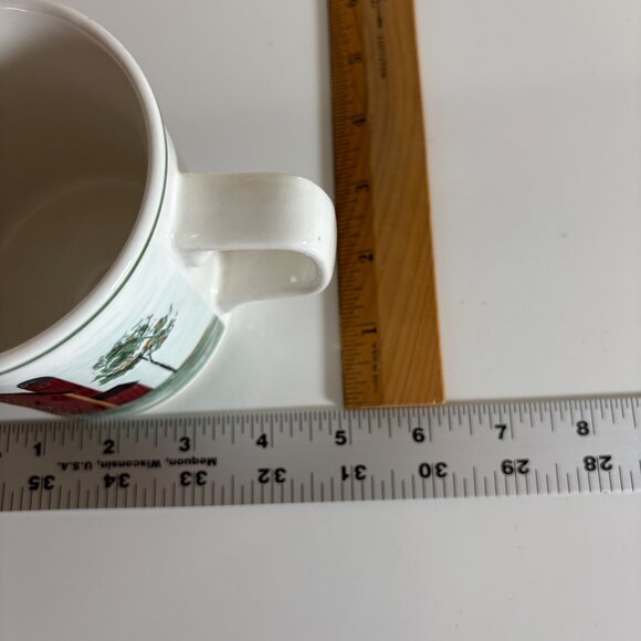 Tenshan Stoneware Prairie Farmhouse Barn Coffee Mugs Ceramic Set Of 2 Country - Picture 4 of 5